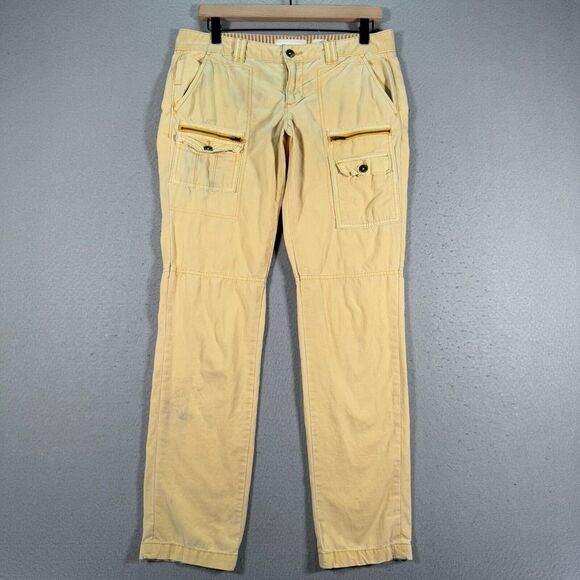 Anthropologie Hei Hei Cargo Pants Womens‎ 28 Yellow Green Slim Straight Set Of 2 - Picture 2 of 16